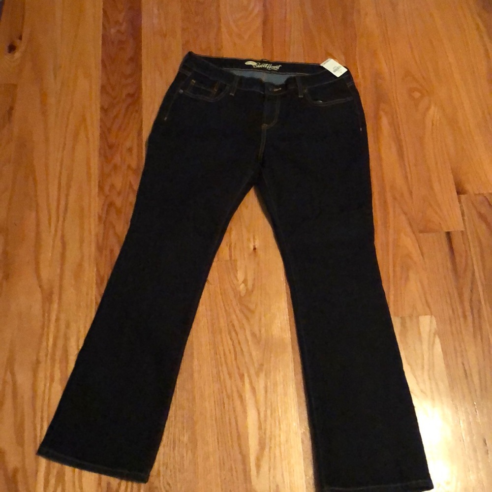 Jeans Old Navy dark wash sweetheart 12 petite NWT